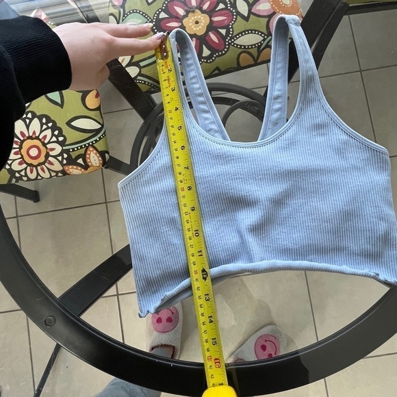 SPIRITUAL GANGSTER Seamless Top Crop Bra, light Blue, size M/L - Picture 13 of 15